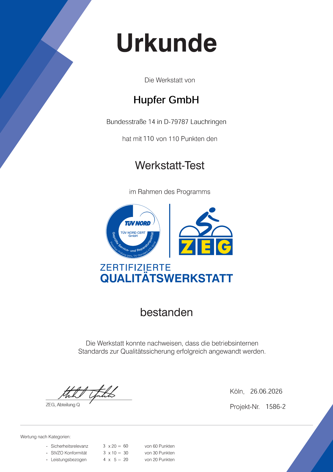 Testurkunde